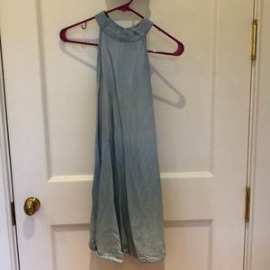 Chambray cloth and stone dress